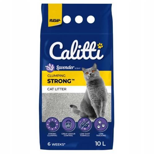 Miniaturka artykułu - Calitti Strong Bentonitowy, mocno zbrylający, lawendowy żwirek dla kota, 10 l