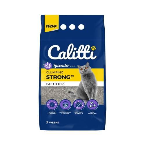 Miniaturka artykułu - Calitti Strong Bentonitowy mocno zbrylający lawendowy żwirek dla kota, 20 l