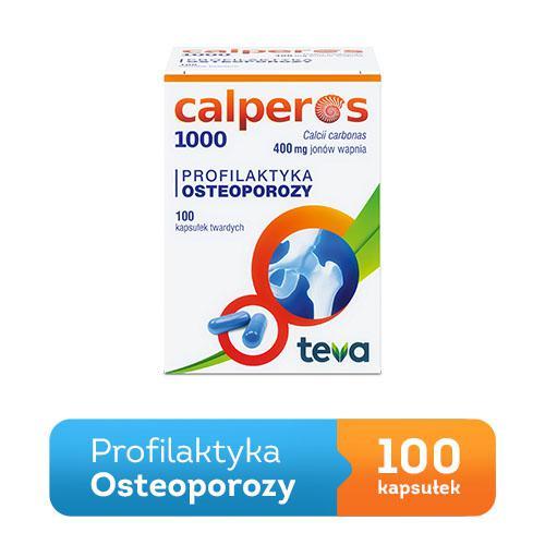 Miniaturka artykułu - CALPEROS 1000mg - 100 kapsułek BRAK TEKTUROWEGO OPAKOWANIA