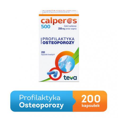 Miniaturka artykułu - CALPEROS 500mg, 200 kapsułek  USZKODZONE TEKTUROWE OPAKOWANIE