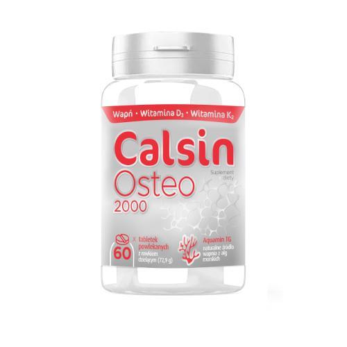 Miniaturka artykułu - Calsin Osteo 2000 wapń 800 mg, witamina D i K2 - 60 tabl. KR&Oacute;TKA DATA 30.09.2026