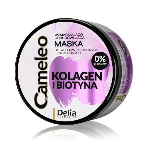 Miniaturka artykułu - CAMELEO KOLAGEN Z BIOTYNĄ Maska wzmacniająco-odbudowująca, 200ml 