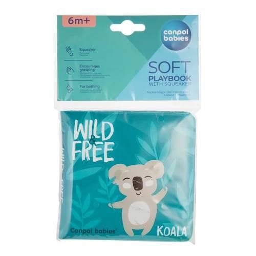 Miniaturka artykułu - Canpol Babies Miękka książeczka kąpielowa z piszczkiem Wild Animals 2/083 