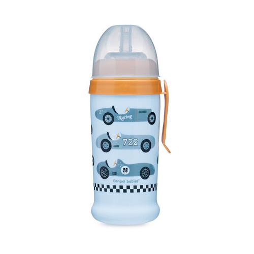 Miniaturka artykułu - CANPOL BABIES Bidon niekapek z rurką silikonową Racing 350ml kabriolety 56/516