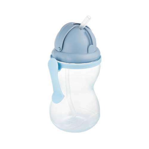 Miniaturka artykułu - CANPOL BABIES Bidon ze składaną rurką silikonową niebieski 12m+ 370ml 56/113