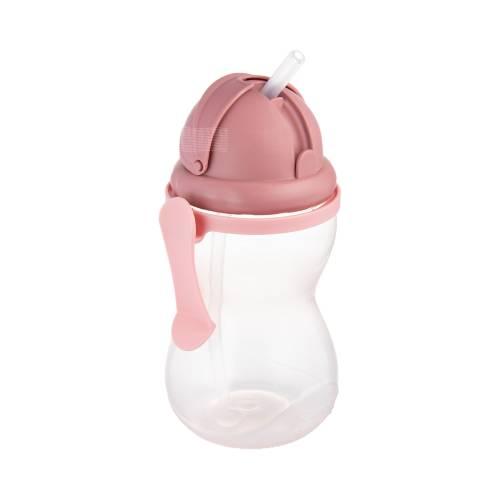 Miniaturka artykułu - CANPOL BABIES Bidon ze składaną rurką silikonową r&oacute;żowy 12m+ 370ml 56/113