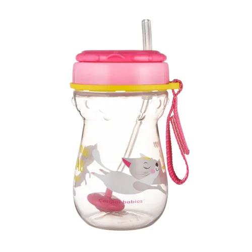 Miniaturka artykułu - CANPOL BABIES Bidon ze składaną rurką silikonową z odważnikiem 9m+ 350ml 56/521