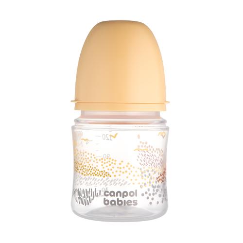 Miniaturka artykułu - CANPOL BABIES Butelka antykolkowa EasyStart Mountains 0m+ 120ml beige 35/242