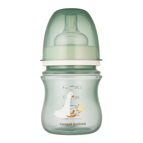 Miniaturka artykułu - CANPOL BABIES Butelka antykolkowa EasyStart PP 120ml GOOSE 35/244