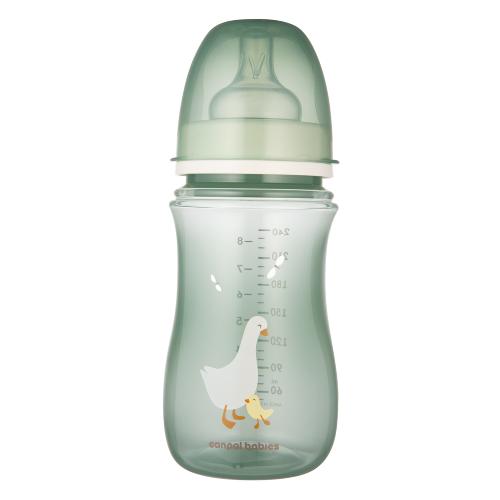 Miniaturka artykułu - CANPOL BABIES Butelka antykolkowa EasyStart PP 240ml GOOSE 35/245
