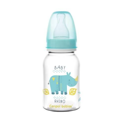 Canpol Babies Butelka dla niemowląt 0 m+ Niebieski nosorożec, 120 ml 59/100