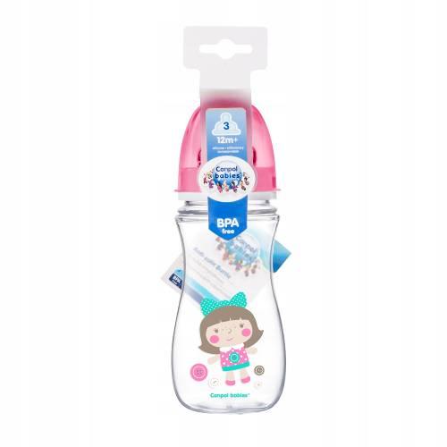 Miniaturka artykułu - CANPOL BABIES EasyStart Butelka szeroka antykolkowa 12m+, 300ml 