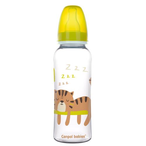 Miniaturka artykułu - CANPOL BABIES Butelka wąska 12m+ AFRICA ż&oacute;łta, 250ml