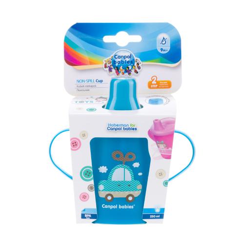 Miniaturka artykułu - CANPOL BABIES Kubek niekapek TOYS niebieski samoch&oacute;d, 250ml 31/200