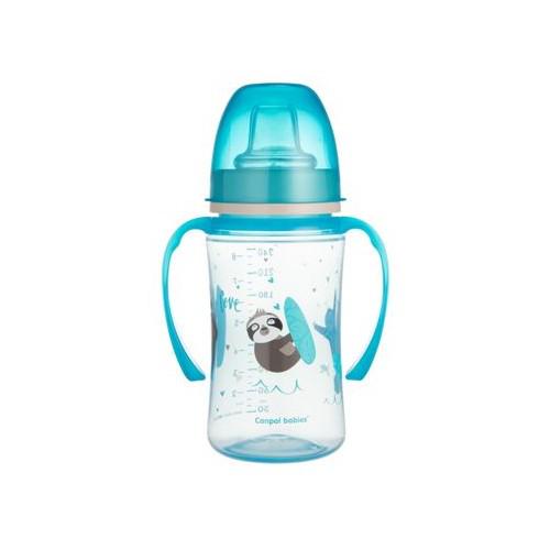 Miniaturka artykułu - CANPOL BABIES Kubek treningowy EasyStart 6m+ niebieski, 240ml 35/208