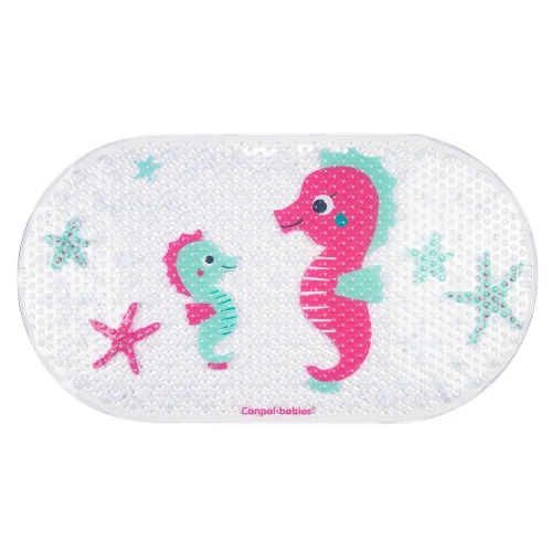 Miniaturka artykułu - CANPOL BABIES Mata kąpielowa LOVE&SEA r&oacute;ż 80/002