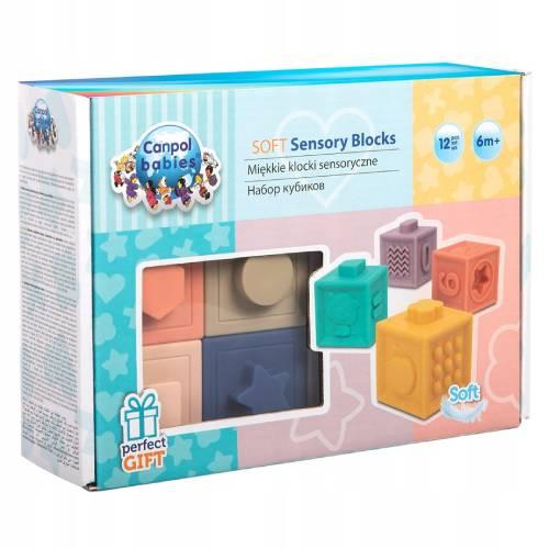 Miniaturka artykułu - CANPOL BABIES Miękkie klocki sensoryczne, 12szt 79/102