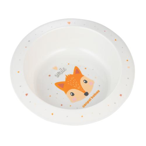 Miniaturka artykułu - CANPOL BABIES plastikowa miseczka cute animals 4/412 lisek, 270ml