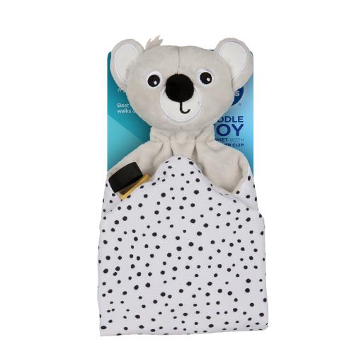 Miniaturka artykułu - CANPOL BABIES Przytulanka kocyk z zawieszką do smoczka BabiesBoo 68/087