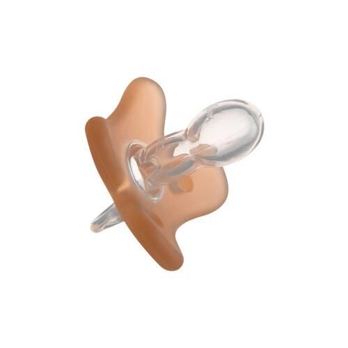 Miniaturka artykułu - CANPOL BABIES Smoczek 100% silikonowy 6-12m symetryczny 24/002 pomarańczowy