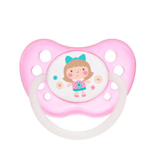 Miniaturka artykułu - CANPOL BABIES Smoczek uspokajający kauczuk anatomiczny 0-6m r&oacute;żowy 23/259