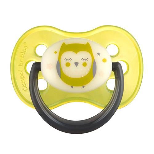 Miniaturka artykułu - CANPOL BABIES Smoczek uspokajający 0-6m Night Dreams Zielona sowa 22/500