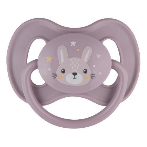 Miniaturka artykułu - Canpol Babies Smoczek uspokajający kauczukowy 6-18m Animals r&oacute;żowy 22/594, 1 szt.