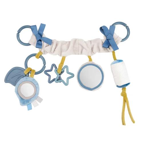 Miniaturka artykułu - CANPOL BABIES  zawieszka do w&oacute;zka/fotelika PASTEL FRIENDS z niebieskim, 1 sztuka 68/072