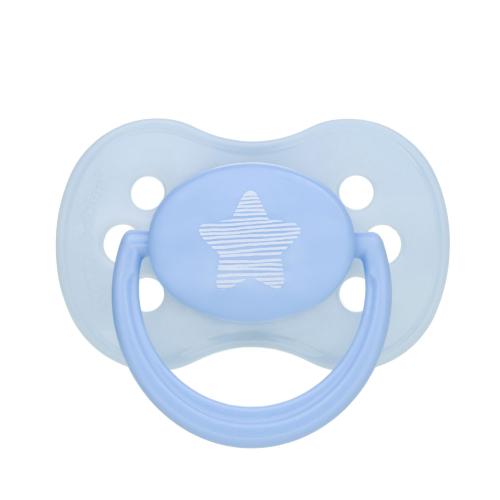 Miniaturka artykułu - CANPOL BABIES Pastelove Smoczek silikonowy symetryczny 0-6m niebieski 22/416