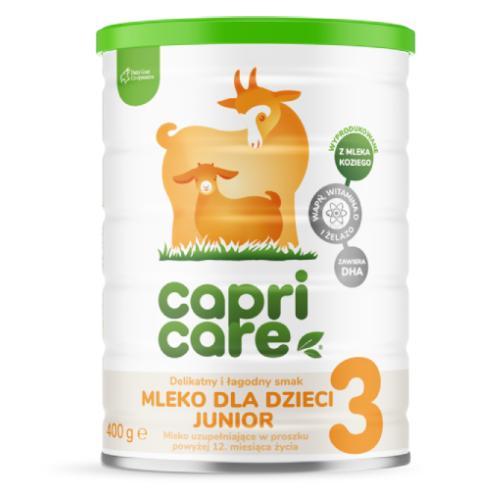 Miniaturka artykułu - Capricare 3 Mleko dla dzieci Junior powyżej 12. miesiąca życia, 400 g USZKODZONA PUSZKA