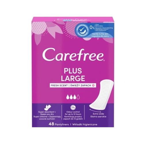 Miniaturka artykułu - Wkładki higieniczne CAREFREE Fresh Large, 48 sztuk