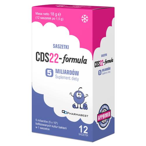 Miniaturka artykułu - CDS22-formula 5 mld proszek do sporządzenia zawiesiny o smaku borówkowym, 12 sasz.