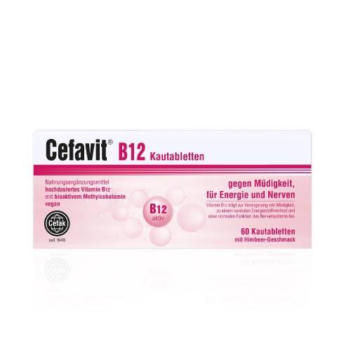 Miniaturka artykułu - Cefavit B12, 60 tabletek do żucia