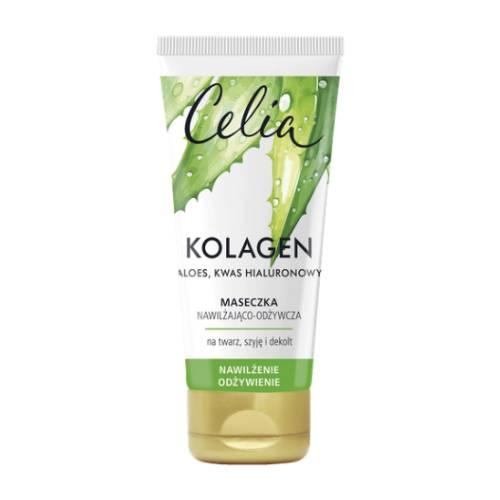 Miniaturka artykułu - CELIA Kolagen Maseczka do twarzy nawilżająco-odżywcza Aloes, 60ml