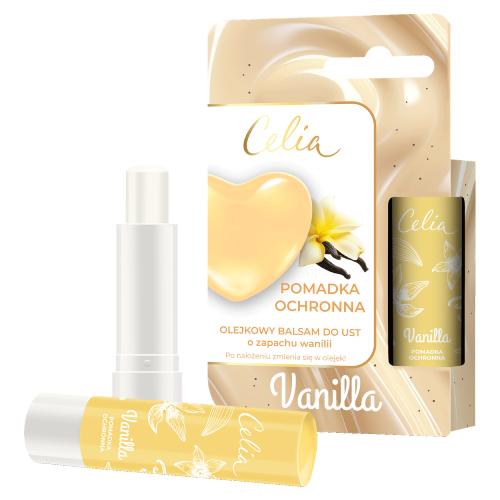 Miniaturka artykułu - Celia Pomadka ochronna Olejkowy balsam do ust Wanilia, 4 g