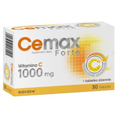 CeMax Forte 1g - 30 tabletek Witamina C o stopniowym uwalnianiu 