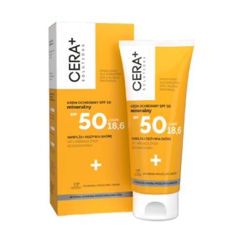 Miniaturka artykułu - CERA+ Solutions Krem ochronny SPF50 mineralny, 50ml