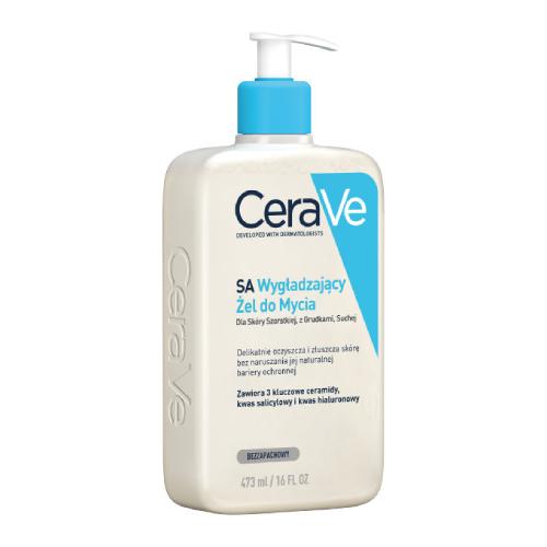 Miniaturka artykułu - CeraVe SA Wygładzający żel do mycia dla skóry szorstkiej, z grudkami, suchej, 473 ml