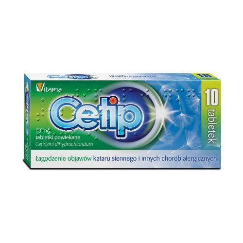 Cetip 0,01g, 10tabl. USZKODZONE TEKTUROWE OPAKOWANIE