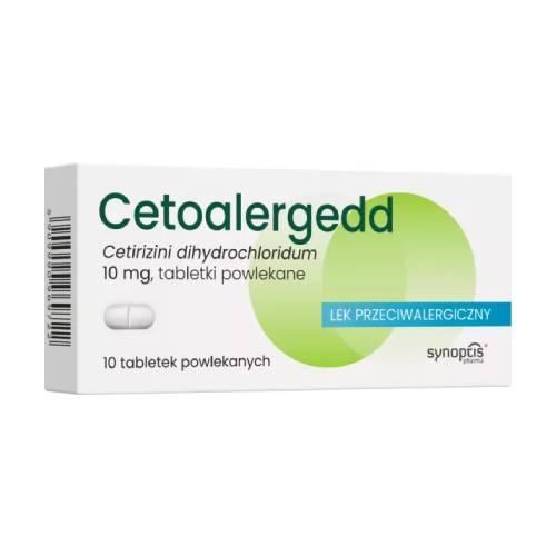 Miniaturka artykułu - Cetoalergedd 10 mg, 10 tabletek powlekanych