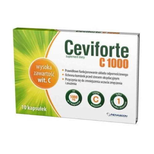 Miniaturka artykułu - Ceviforte C 1000 - 10 kapsułek (BLISTER) 