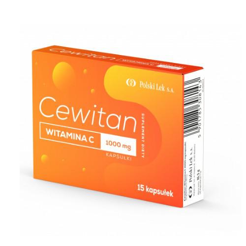 Miniaturka artykułu - CEWITAN WITAMINA C 1000mg, 15 kaps.