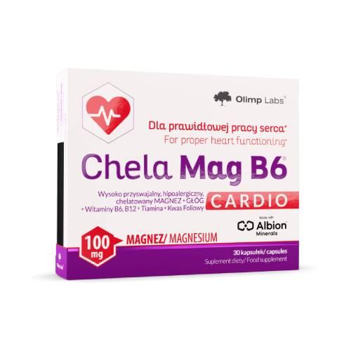 Miniaturka artykułu - Chela Mag B6 Cardio, 30 kaps.