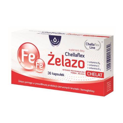 Miniaturka artykułu - Chellaflex żelazo, 36 kapsułek