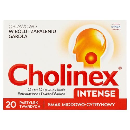 Miniaturka artykułu - CHOLINEX INTENSE smak miodowo-cytrynowy, 20 tabletek