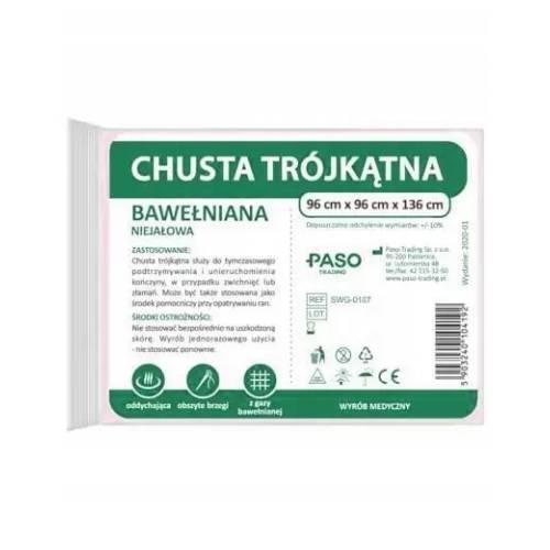 Miniaturka artykułu - Chusta Trójkątna bawełniana niejałowa PASOMED, 1 szt 