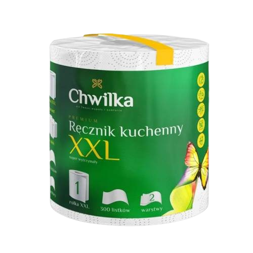Miniaturka artykułu - Chwilka Ręcznik kuchenny papierowy XXL, 300listk&oacute;w USZKODZONE OPAKOWANIE FOLIOWE