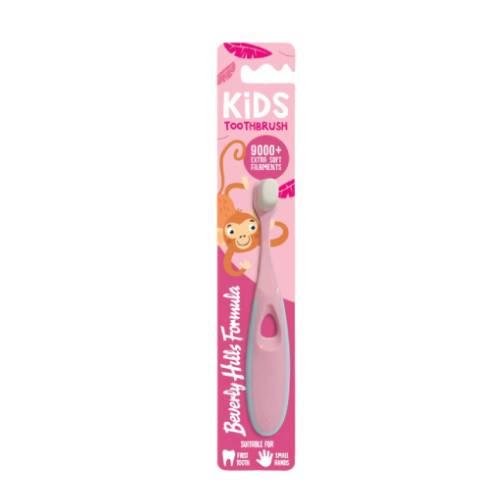 Miniaturka artykułu - Beverly Hills Formula Kids 9008 Extra Soft Szczoteczka do zębów dla dzieci różowa