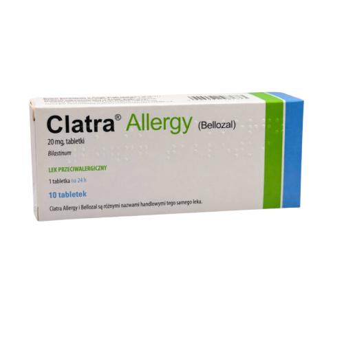 Clatra Allergy 20 mg, 10 tabl. - lek przeciwalergiczny