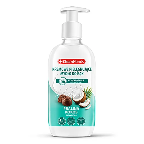Miniaturka artykułu - CleanHands Kremowe mydło do rąk Pralina i Kokos, 500 ml